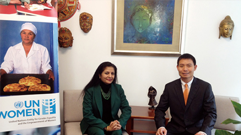 南非首位女性副总统 联合国会见lewin乐玩CEO